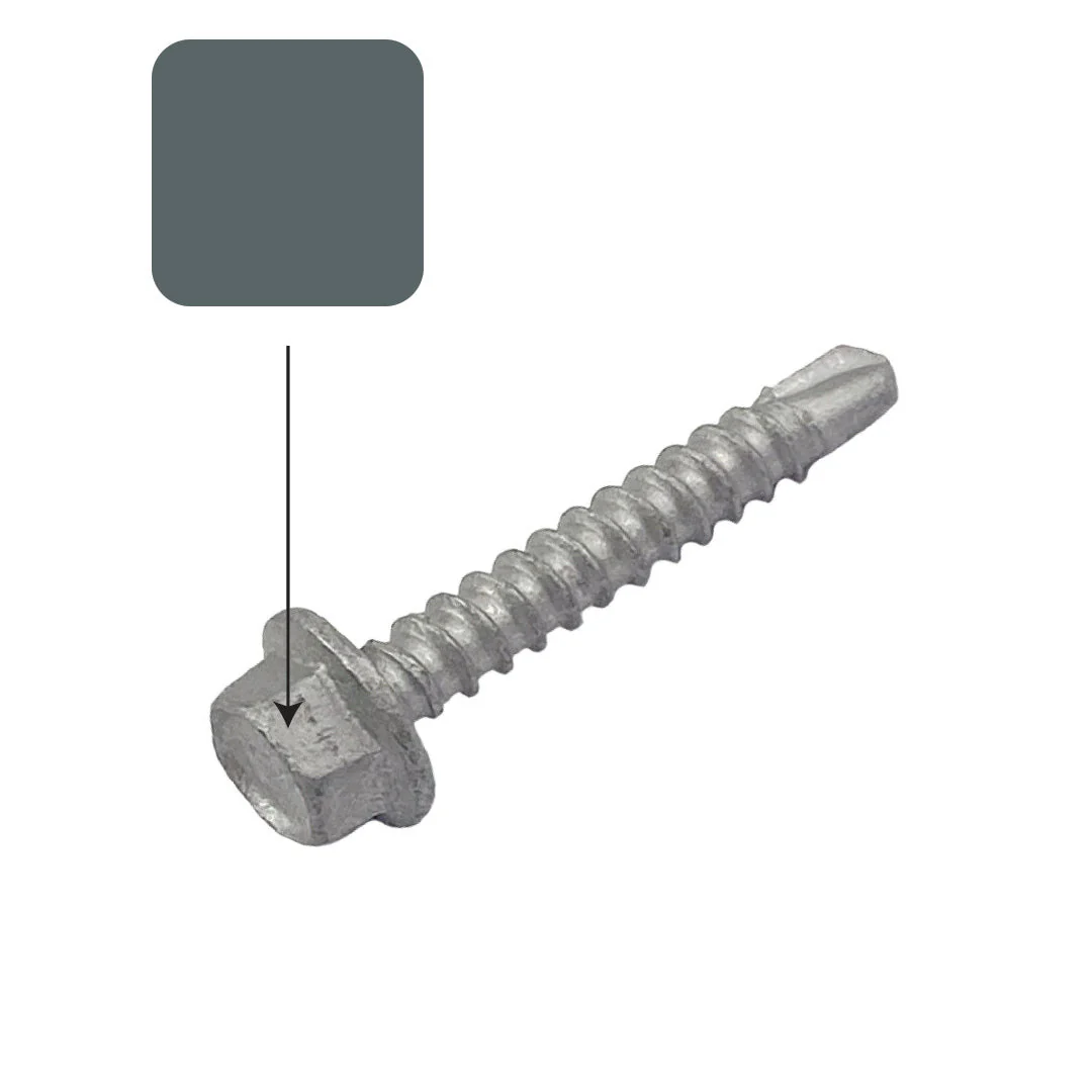 Plantation Colorbond 10g-16 x 16mm Hex Head Self Drilling Screw Tek Galvanised - Image 2