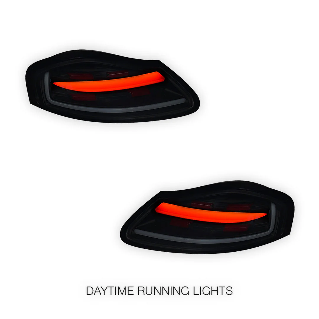 Porsche Boxter 986 Series (1997 - 2004) Smoked Black Sequential Full LED Tail Lights LH + RH - Image 2