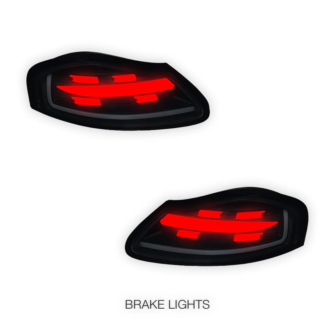 Porsche Boxter 986 Series (1997 - 2004) Smoked Black Sequential Full LED Tail Lights LH + RH - Image 4