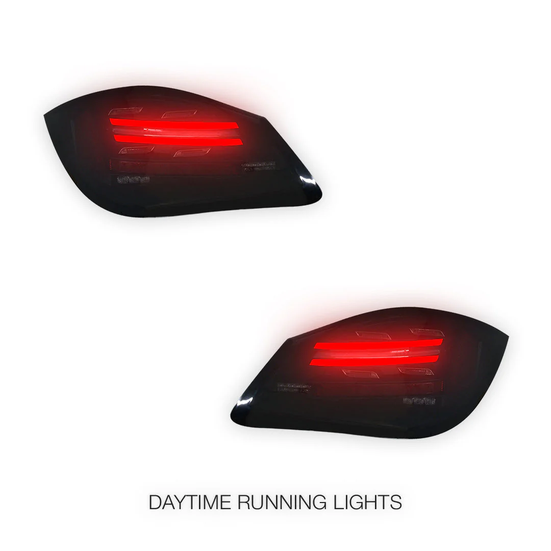 Porsche Boxter 987 Series (2009 - 2012) Smoked Red Sequential LED 3D Stripe Bar Tail Lights LH + RH - Image 2