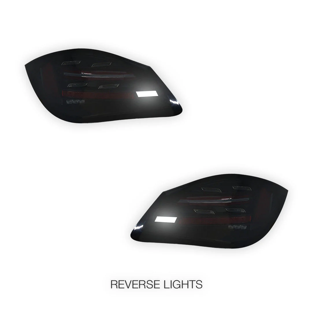 Porsche Boxter 987 Series (2009 - 2012) Smoked Red Sequential LED 3D Stripe Bar Tail Lights LH + RH - Image 5