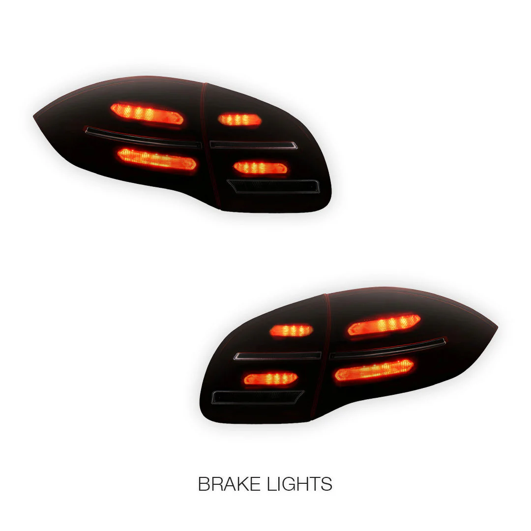 Porsche Cayenne 92A / 958 (2010 - 2014) Smoked Red Sequential 3D LED Stripe Bar Tail Lights LH + RH - Image 4