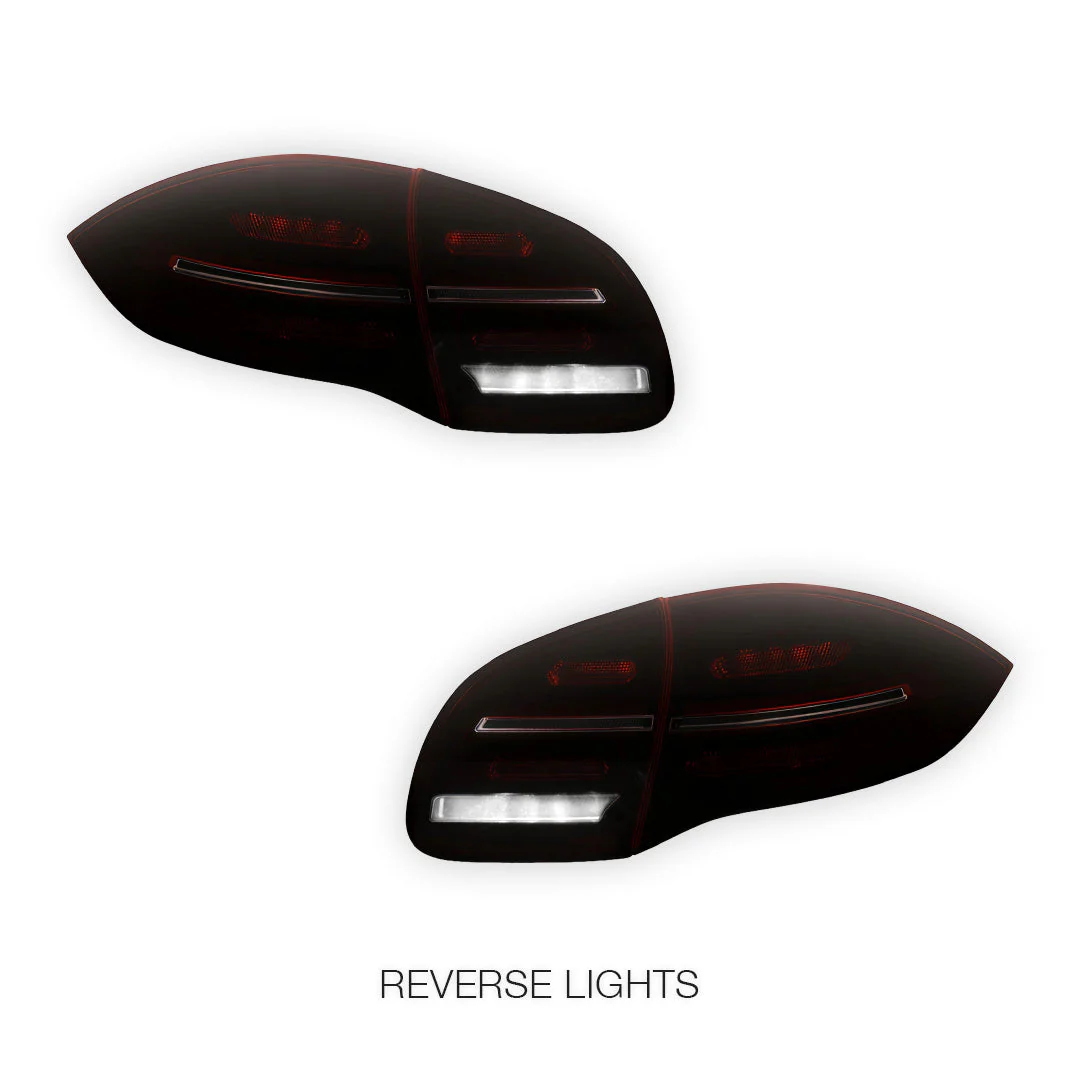 Porsche Cayenne 92A / 958 (2010 - 2014) Smoked Red Sequential 3D LED Stripe Bar Tail Lights LH + RH - Image 5