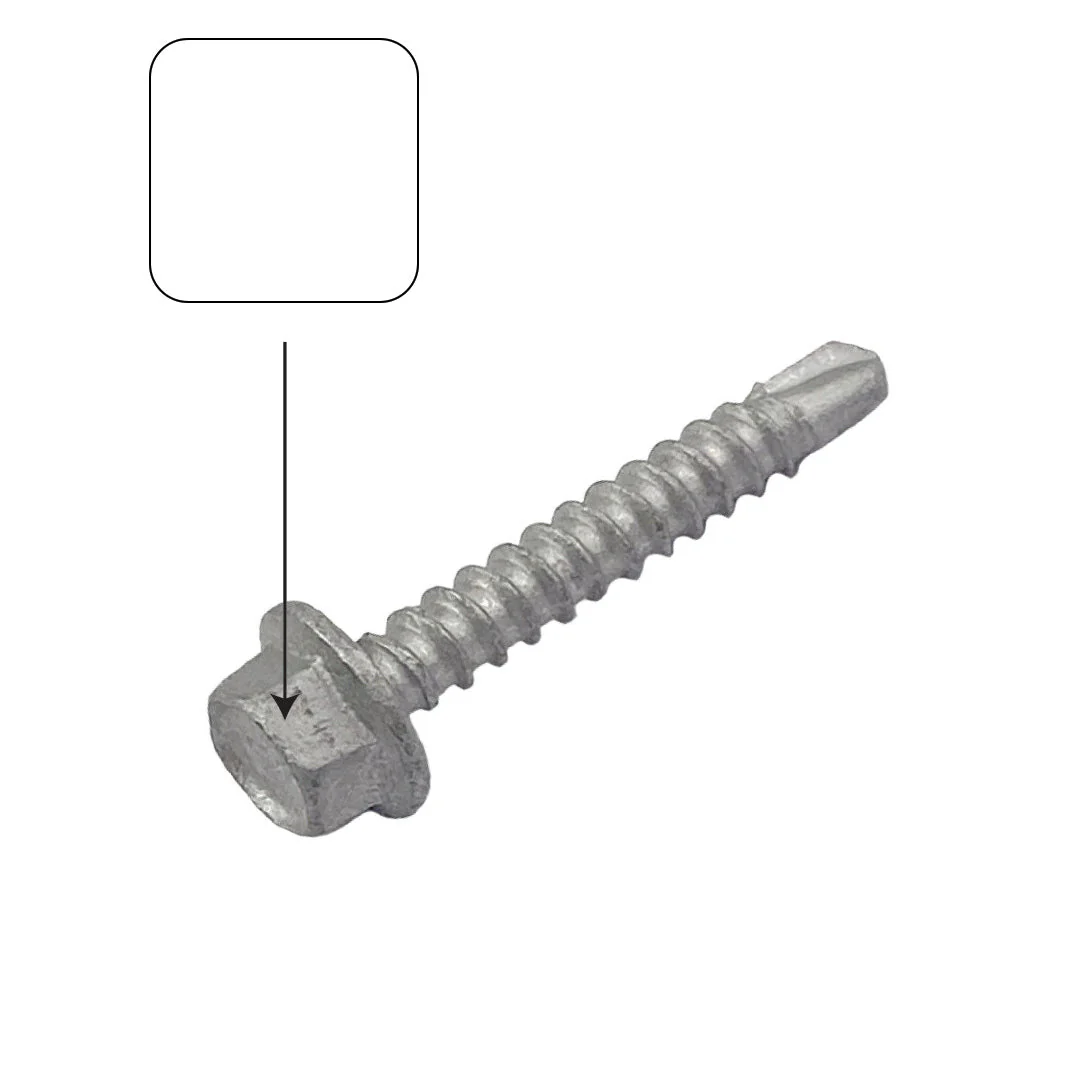 Pure White Colorbond 10g-16 x 16mm Hex Head Self Drilling Screw Tek Galvanised - Image 2