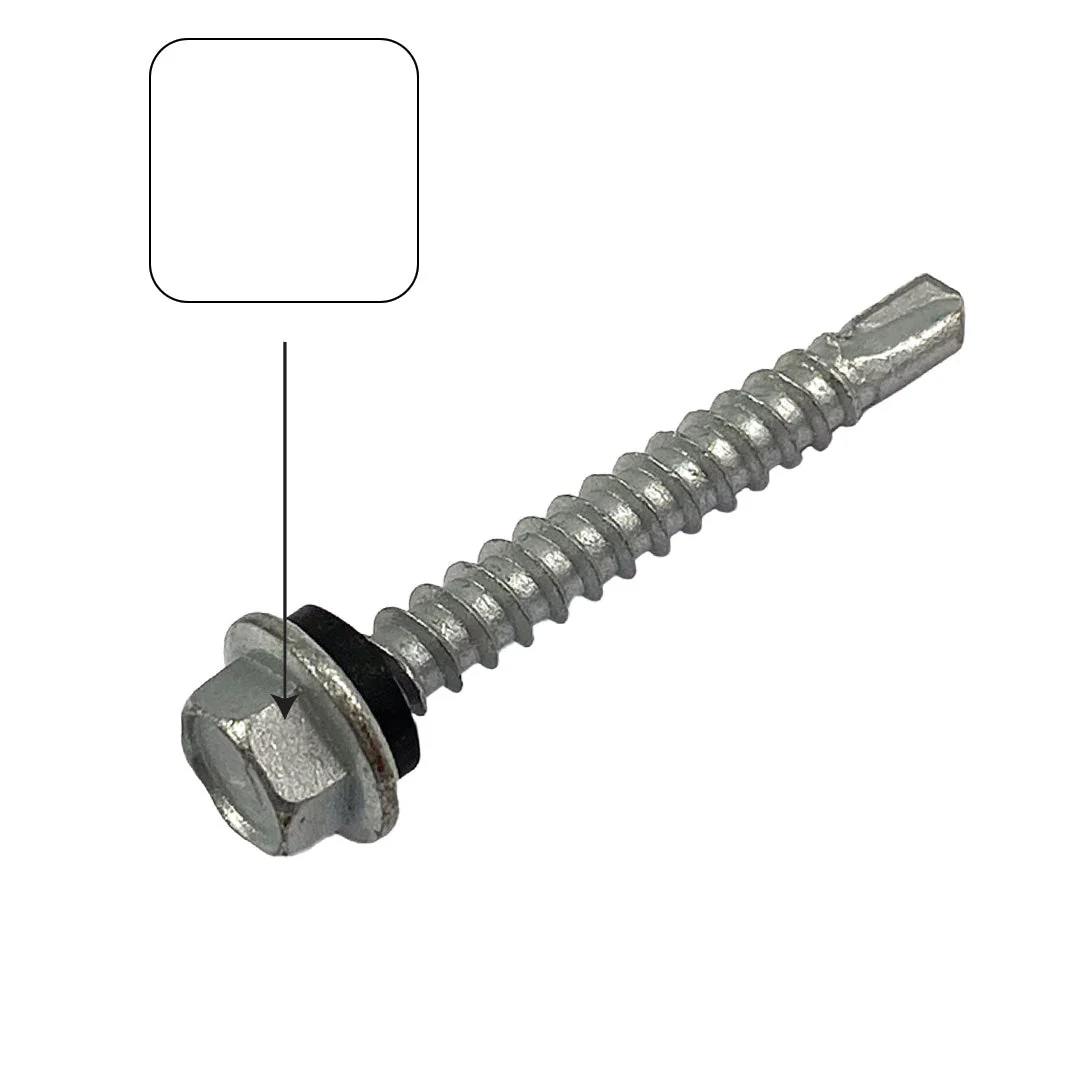 Pure White Colorbond 10g-16 x 16mm Hex Head Self Drilling Screw Tek with NEO Seal Galvanised - Image 2