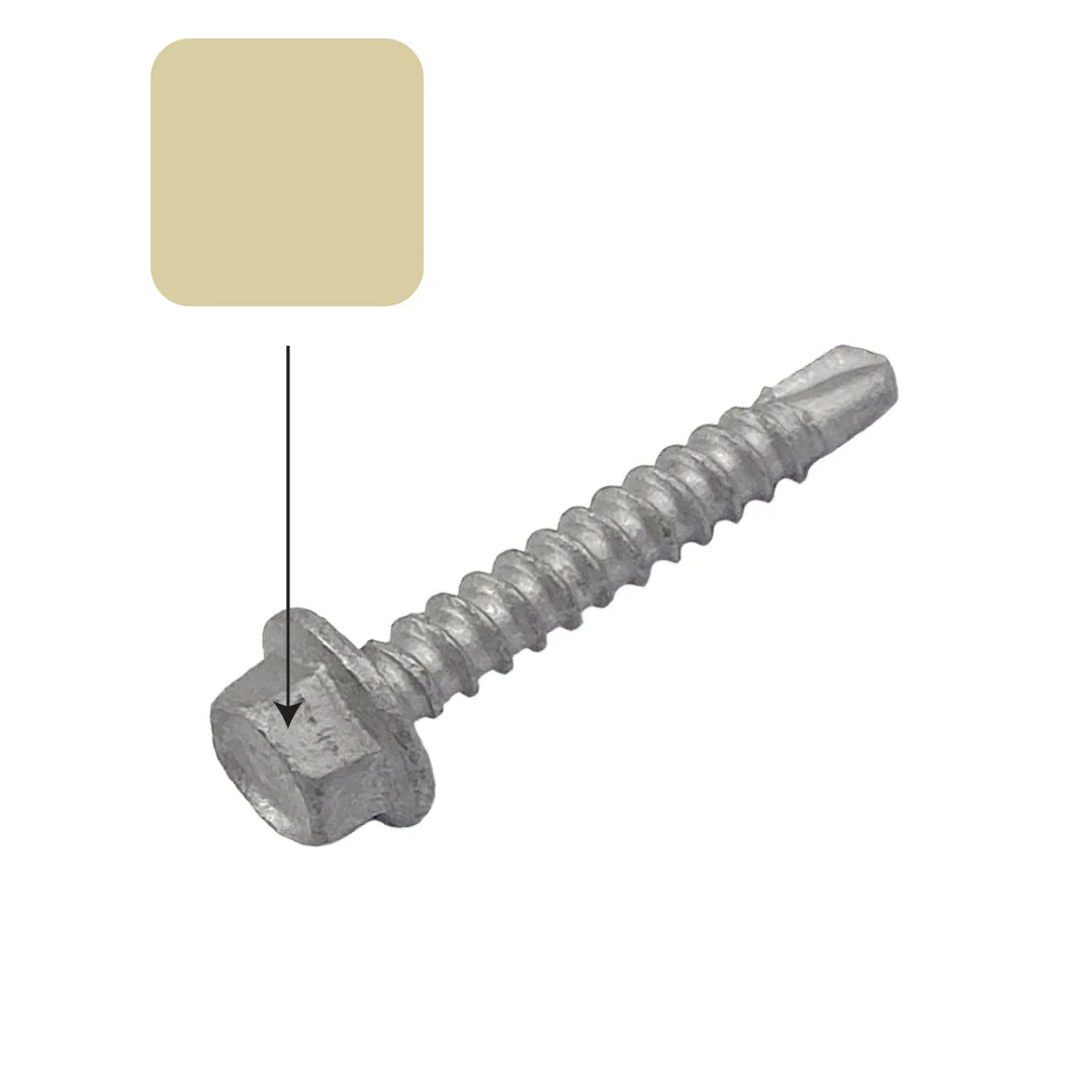 Sandbank Colorbond 10g-16 x 16mm Hex Head Self Drilling Screw Tek Galvanised - Image 2