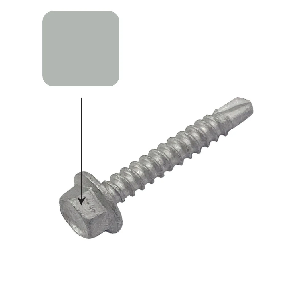 Shale Grey Colorbond 10g-16 x 16mm Hex Head Self Drilling Screw Tek Galvanised - Image 2