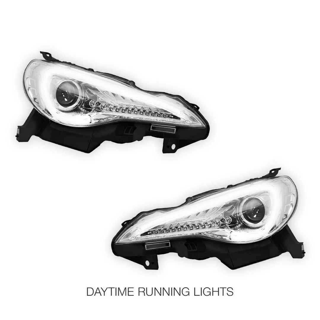 Subaru BRZ 1st Gen (2012 - 2020) Clear 3D LED DRL Headlights LH + RH - Image 2