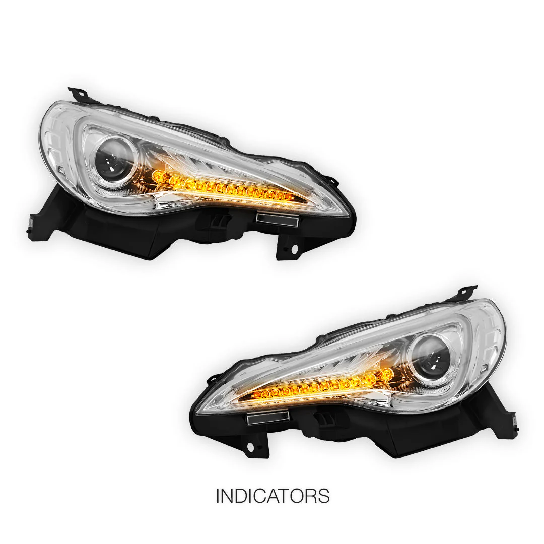 Subaru BRZ 1st Gen (2012 - 2020) Clear 3D LED DRL Headlights LH + RH - Image 3