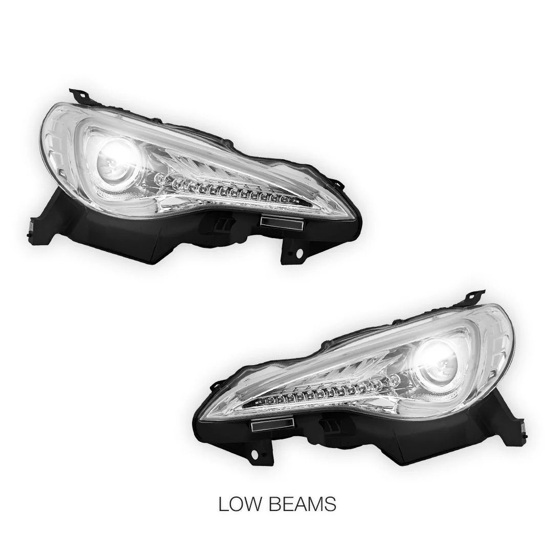Subaru BRZ 1st Gen (2012 - 2020) Clear 3D LED DRL Headlights LH + RH - Image 4