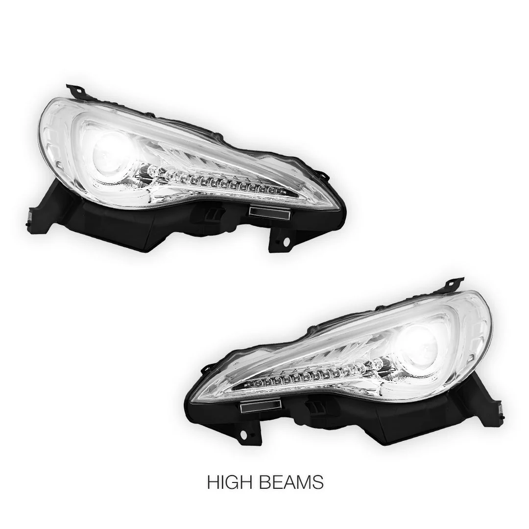 Subaru BRZ 1st Gen (2012 - 2020) Clear 3D LED DRL Headlights LH + RH - Image 5