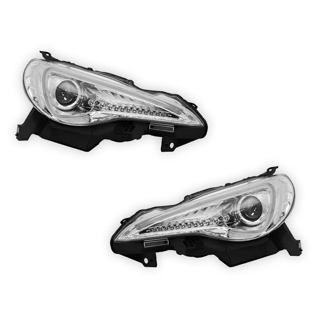 Subaru BRZ 1st Gen (2012 - 2020) Clear 3D LED DRL Headlights LH + RH - Image 6