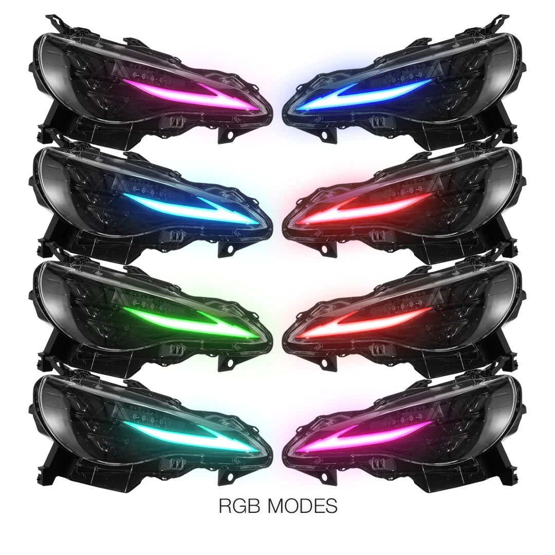 Subaru BRZ (2012 - 2021) Sequential RGB DRL Full LED Projector Headlights LH + RH - Image 2