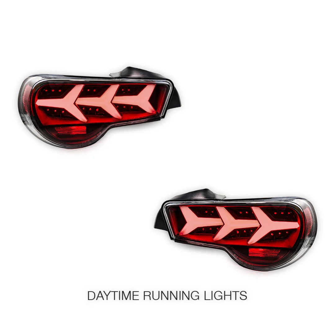 Subaru BRZ (2013 - 2020) Lambo Style Sequential Smoked Tail Lights LH + RH - Image 2