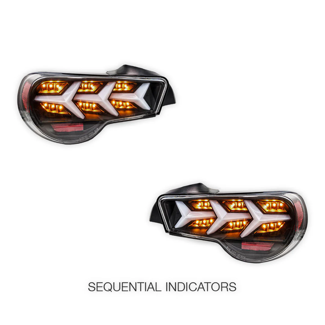 Subaru BRZ (2013 - 2020) Lambo Style Sequential Smoked Tail Lights LH + RH - Image 3