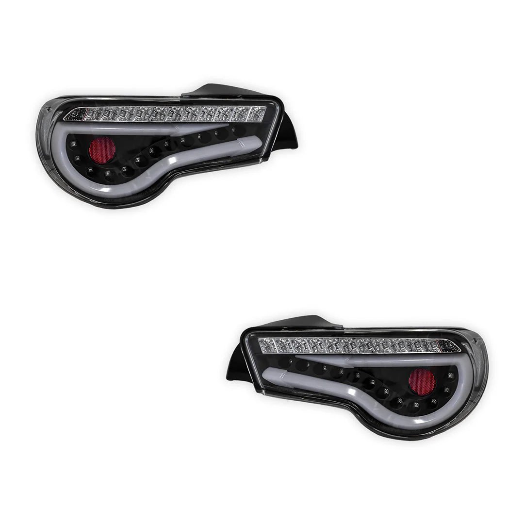 Subaru BRZ / ZC6 1st Gen. (2012 - 2021) Sequential Black 3D Stripe Bar Full LED Tail Lights LH + RH - Image 5