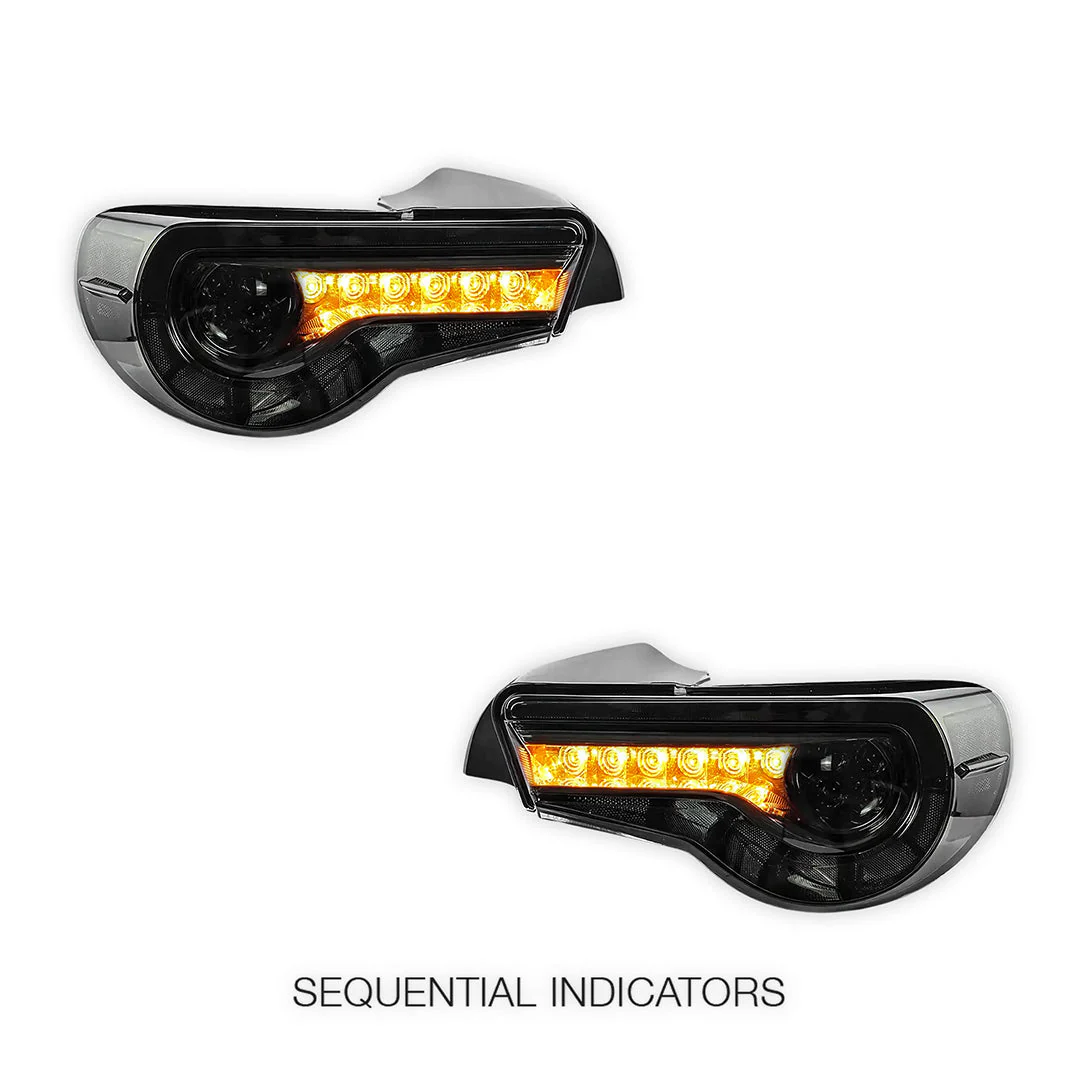 Subaru BRZ / ZC6 1st Gen. (2012 - 2021) Sequential Smoked Full LED Tail Lights LH + RH - Image 4