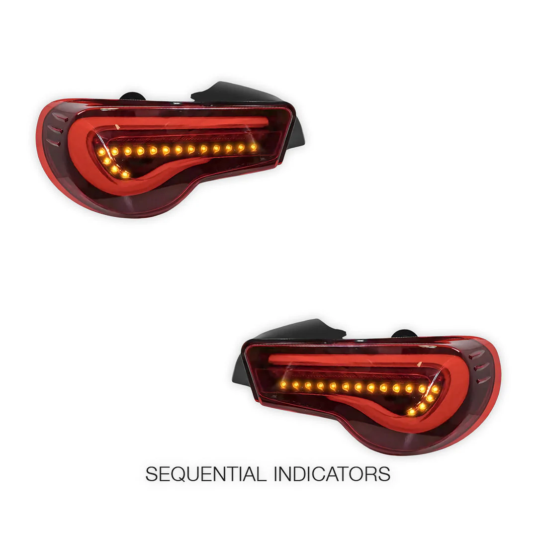 Subaru BRZ / ZC6 1st Gen. (2012 - 2021) Valenti Sequential Smoked Red Full LED Tail Lights LH + RH - Image 4