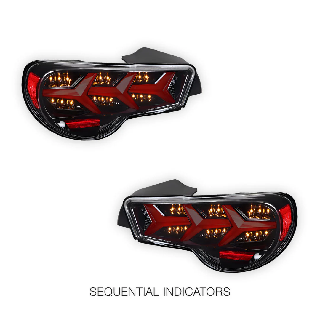 Subaru BRZ / ZC6 (2012 - 2021) Lambo Style Sequential Full LED Tail Lights LH + RH - Image 9