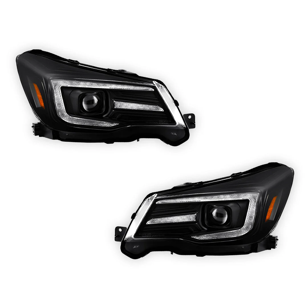 Subaru Forester SJ (2013- 2018) Halogen Model LED DRL Projector Headlights LH + RH - Image 2