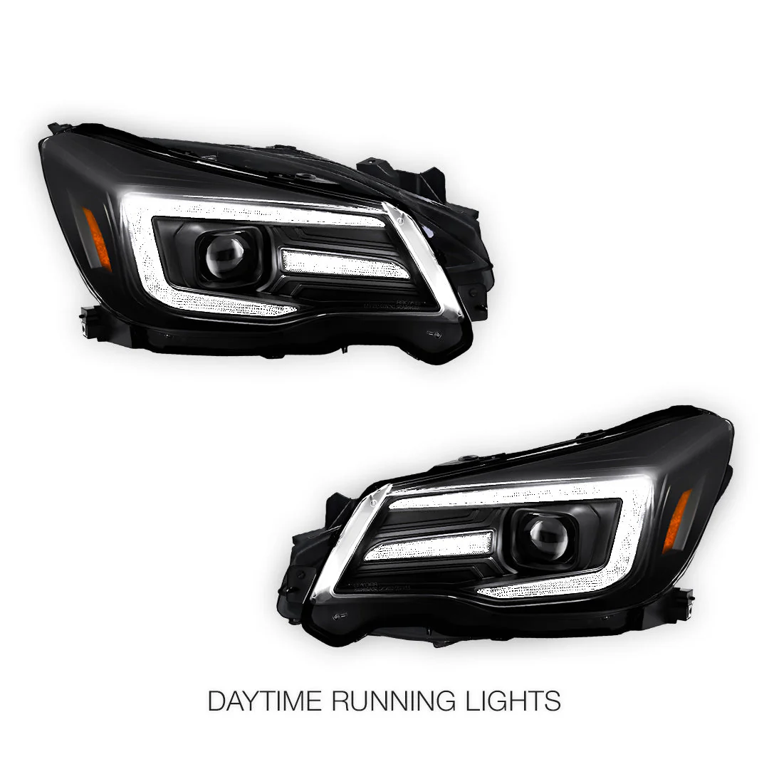Subaru Forester SJ (2013- 2018) Halogen Model LED DRL Projector Headlights LH + RH - Image 3
