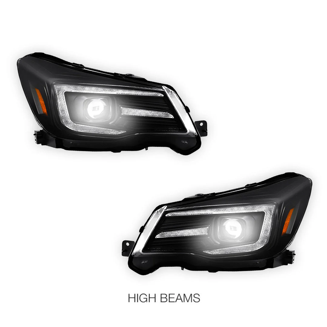 Subaru Forester SJ (2013- 2018) Halogen Model LED DRL Projector Headlights LH + RH - Image 6