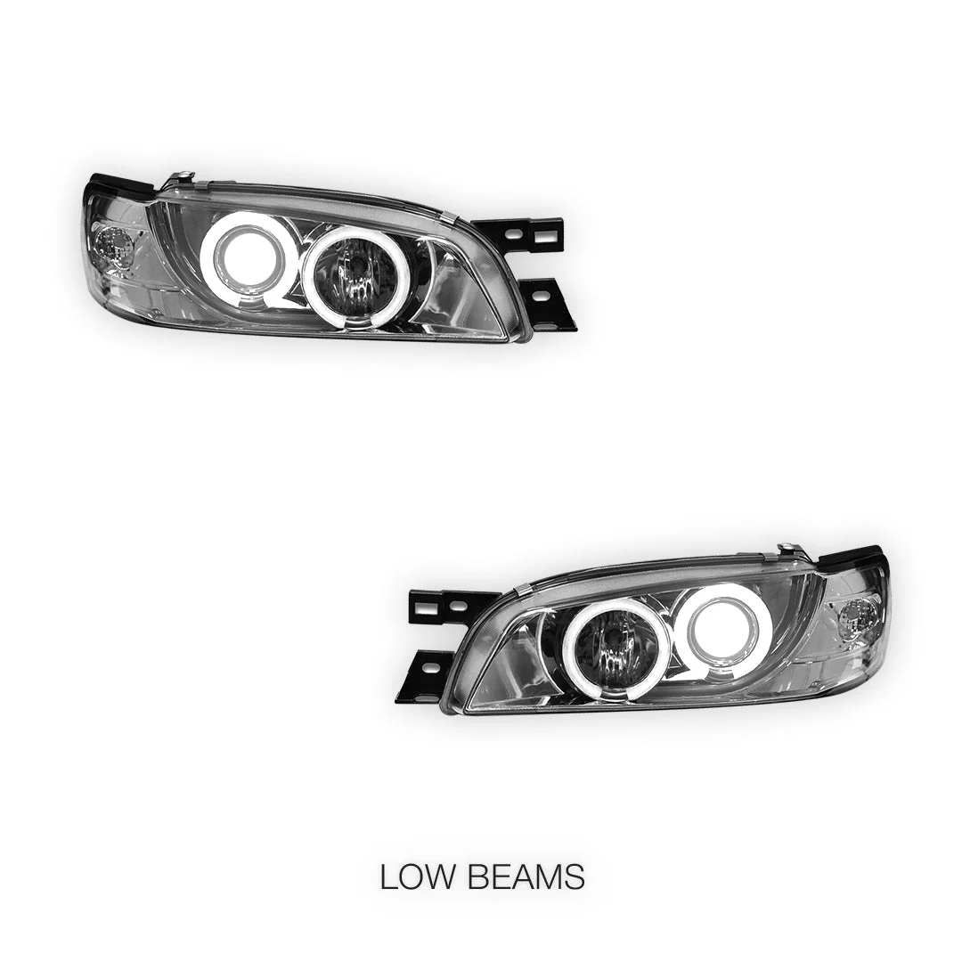 Subaru Impreza GC / GF STI (1994 - 2000) CCFL Angel-Eyes DRL Projector Headlights LH + RH - Image 10