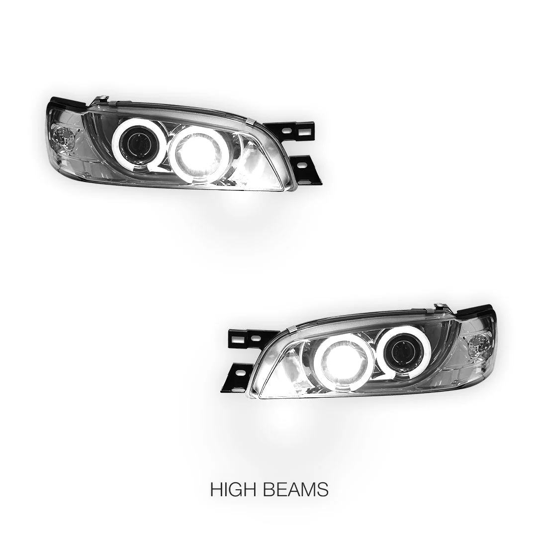 Subaru Impreza GC / GF STI (1994 - 2000) CCFL Angel-Eyes DRL Projector Headlights LH + RH - Image 11