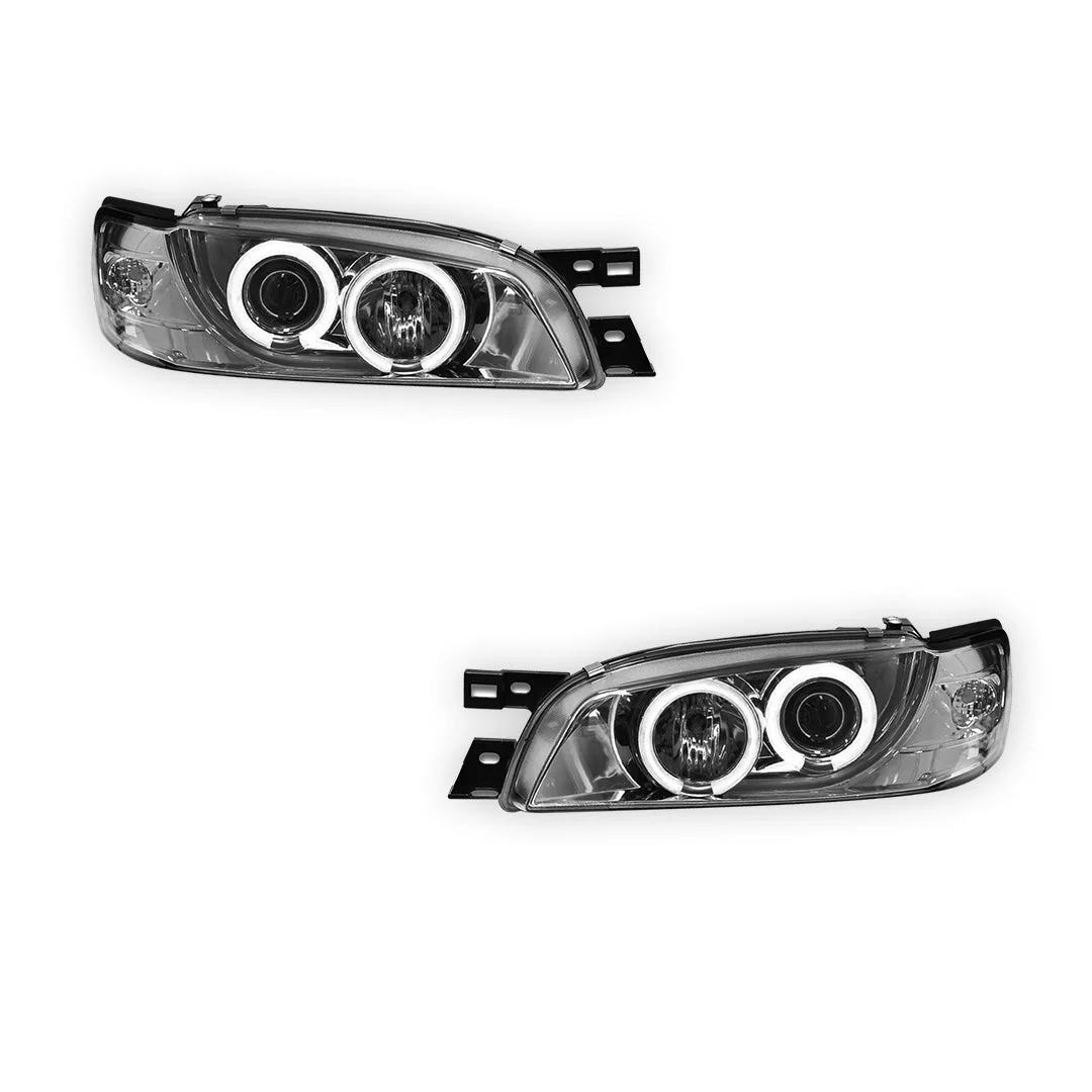 Subaru Impreza GC / GF STI (1994 - 2000) CCFL Angel-Eyes DRL Projector Headlights LH + RH - Image 12