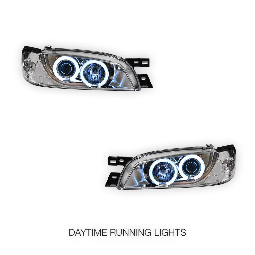 Subaru Impreza GC / GF STI (1994 - 2000) CCFL Angel-Eyes DRL Projector Headlights LH + RH - Image 8