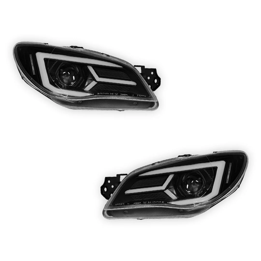Subaru Impreza GD (2005 - 2007) Halogen Model LED DRL Projector Headlights LH + RH - Image 14