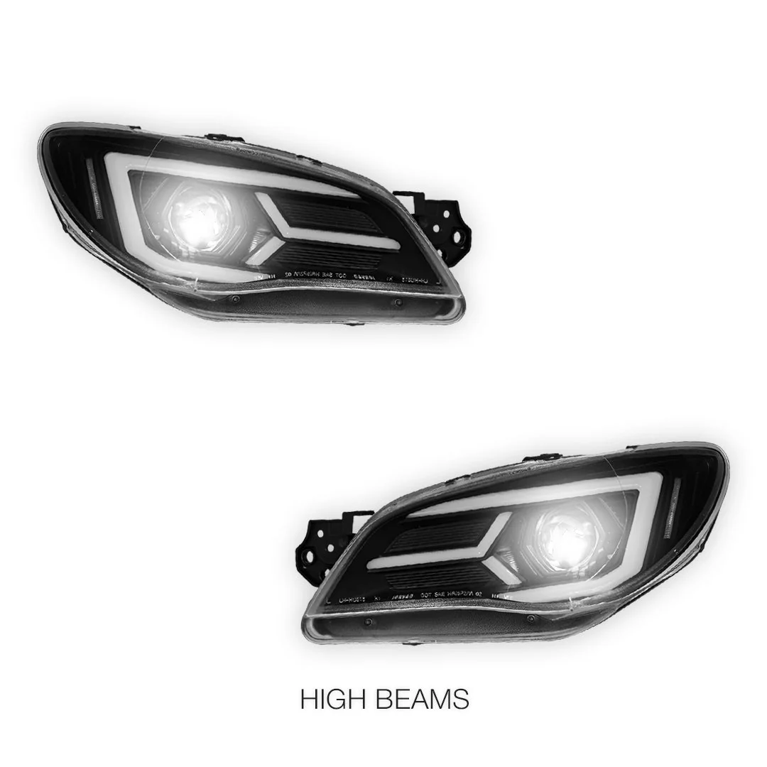 Subaru Impreza GD (2005 - 2007) Halogen Model LED DRL Projector Headlights LH + RH - Image 18