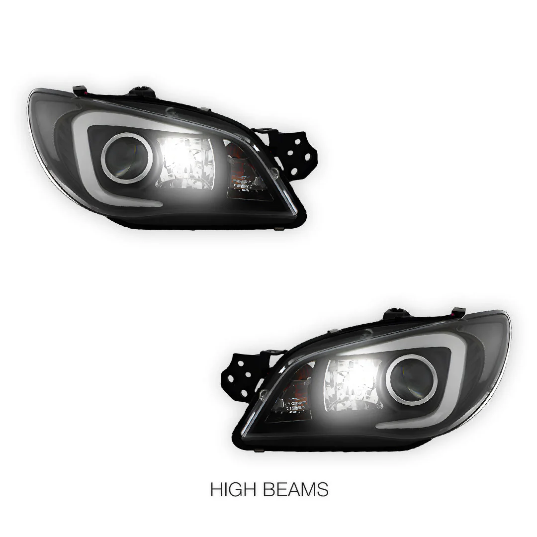 Subaru Impreza GD (2005 - 2007) Halogen Model LED DRL Projector Headlights LH + RH - Image 6