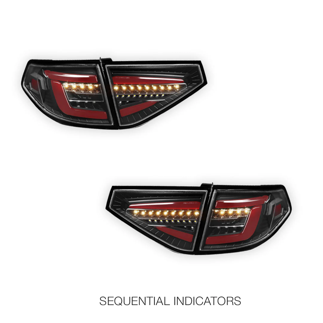Subaru Impreza GE / GP (2007 - 2013) Sequential 3D LED Stripe Bar Tail Lights LH + RH - Image 3