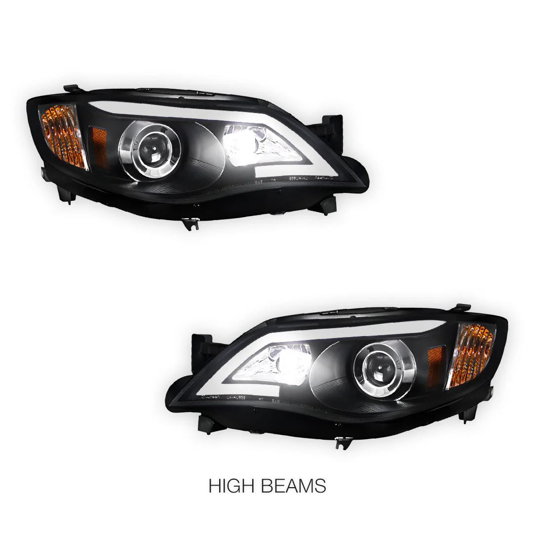 Subaru Impreza GR (2007 - 2013) Halogen Model LED 3D DRL Projector Headlights LH + RH - Image 5