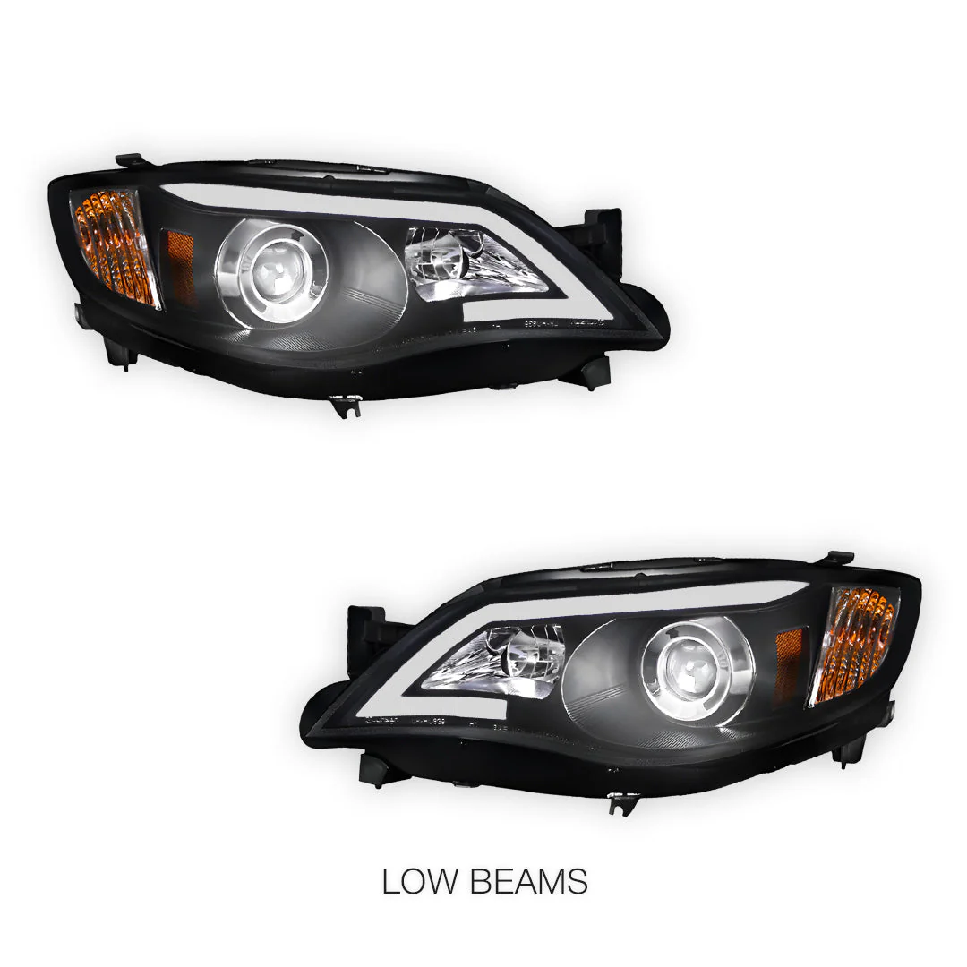 Subaru Impreza GR (2007 - 2013) Halogen Model LED 3D DRL Projector Headlights LH + RH - Image 6