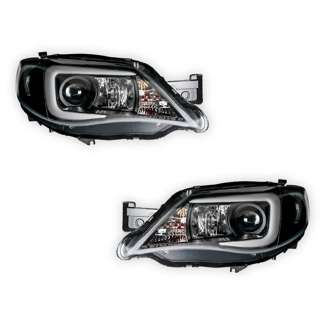 Subaru Impreza GR (2007 - 2013) Halogen Model LED 3D DRL Projector Headlights LH + RH - Image 8