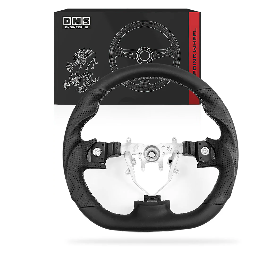 Subaru Impreza GR (2008 - 2013) Full Leather Blue Stitching Steering Wheel - Image 2
