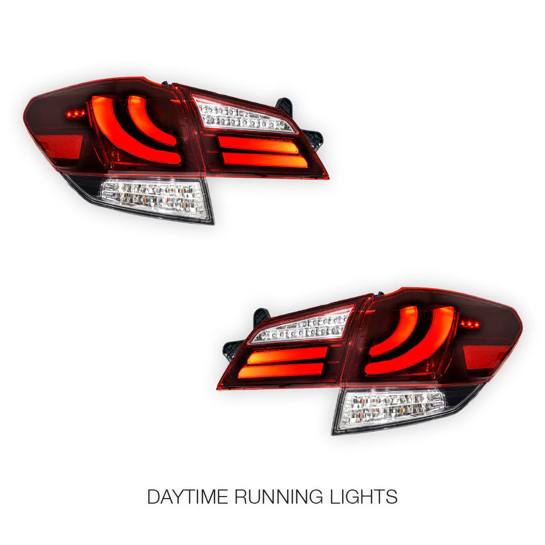 Subaru Liberty BM GEN 5 (2009 - 2014) Crystal-Eye Clear Red Sequential Full LED Tail Lights LH + RH - Image 2