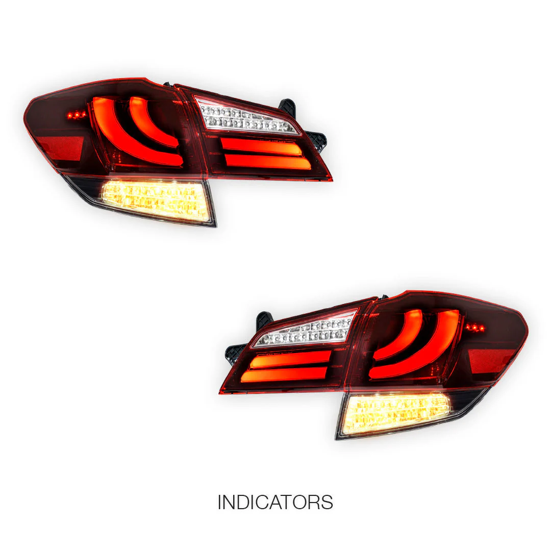 Subaru Liberty BM GEN 5 (2009 - 2014) Crystal-Eye Clear Red Sequential Full LED Tail Lights LH + RH - Image 3