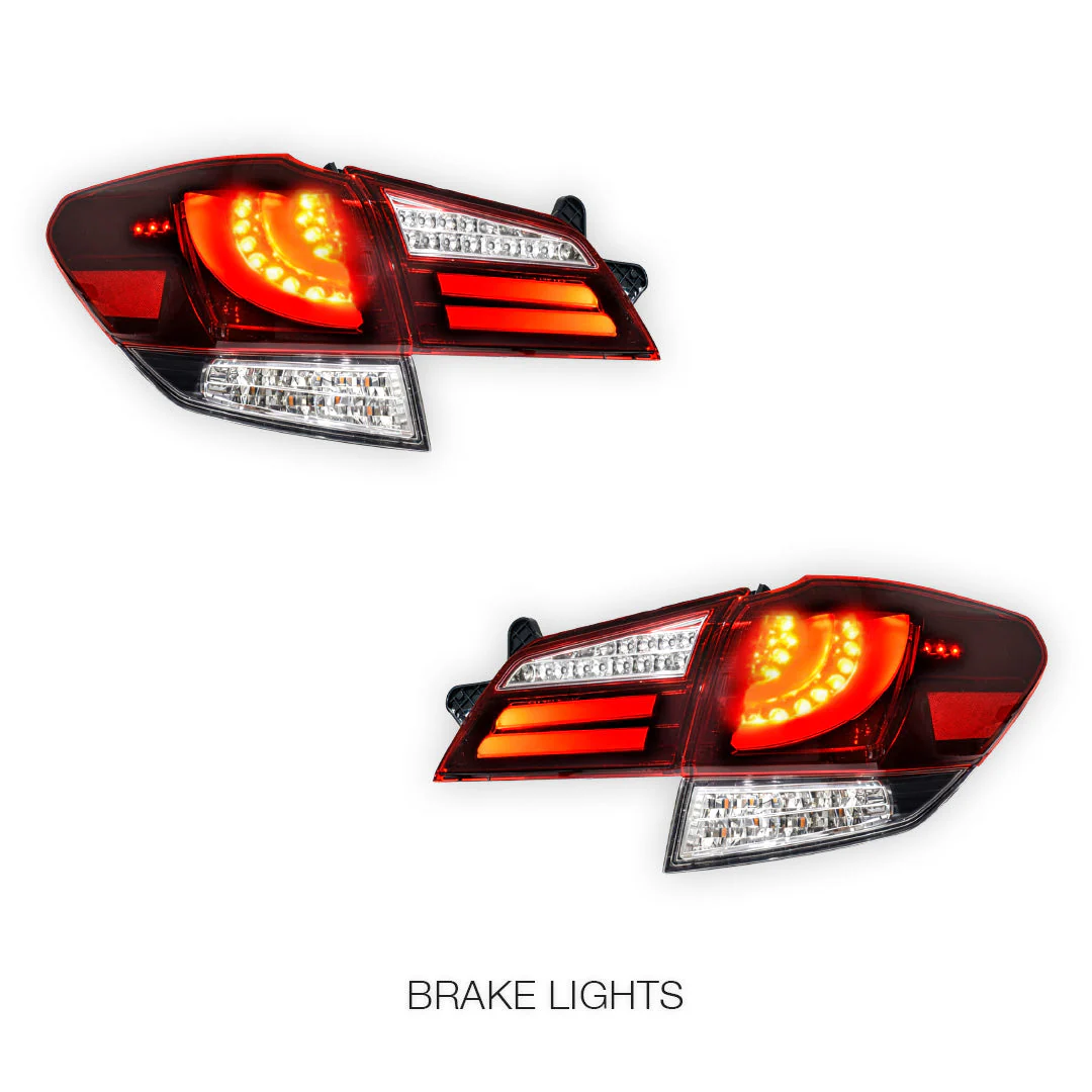 Subaru Liberty BM GEN 5 (2009 - 2014) Crystal-Eye Clear Red Sequential Full LED Tail Lights LH + RH - Image 4