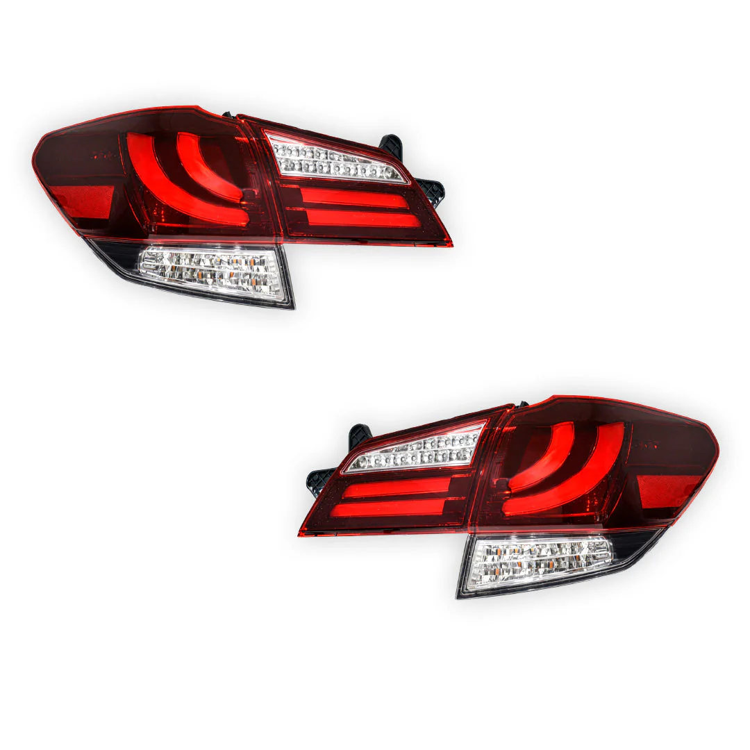 Subaru Liberty BM GEN 5 (2009 - 2014) Crystal-Eye Clear Red Sequential Full LED Tail Lights LH + RH - Image 6