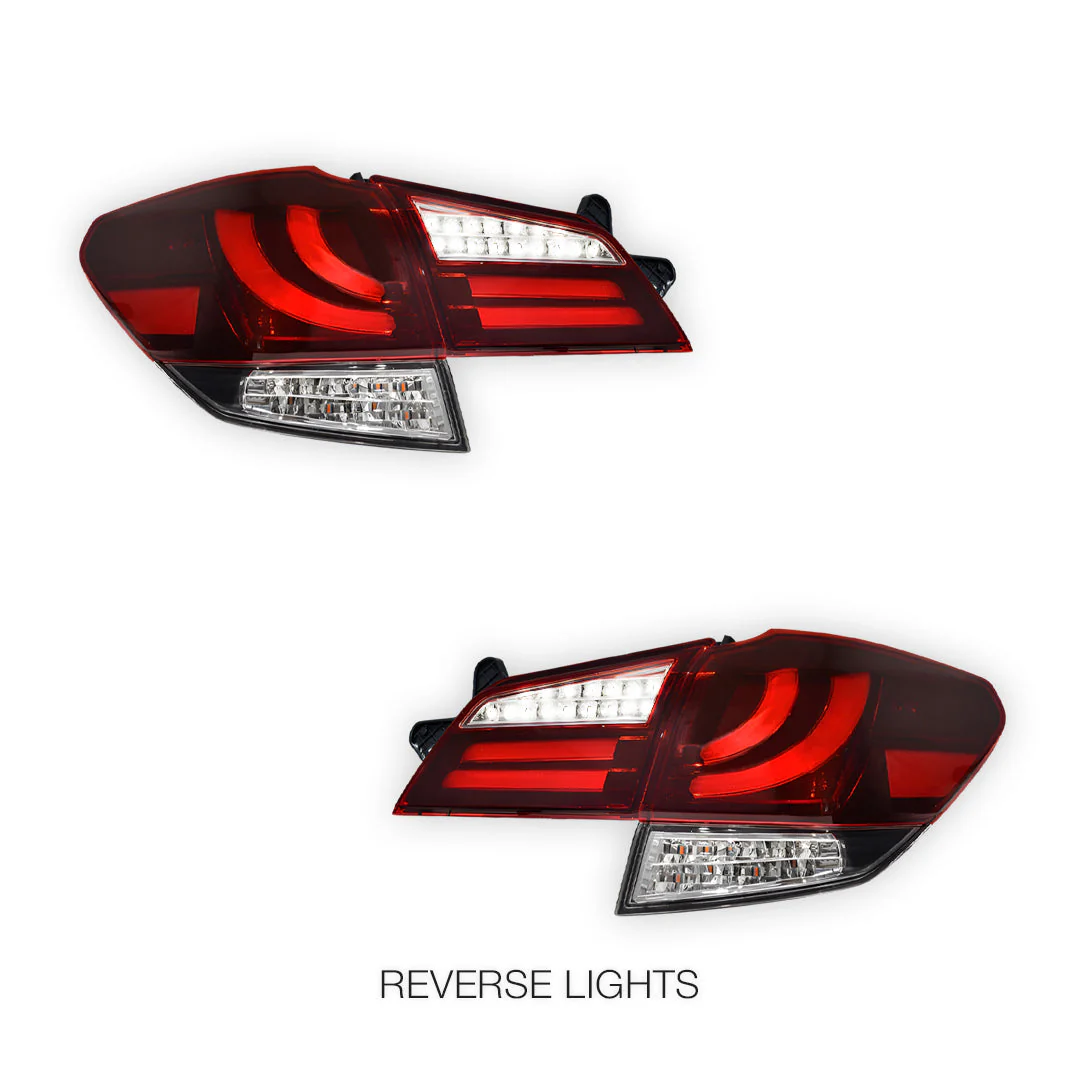 Subaru Outback BR GEN 4 (2009 - 2014) Crystal-Eye Clear Red Sequential Full LED Tail Lights LH + RH - Image 5
