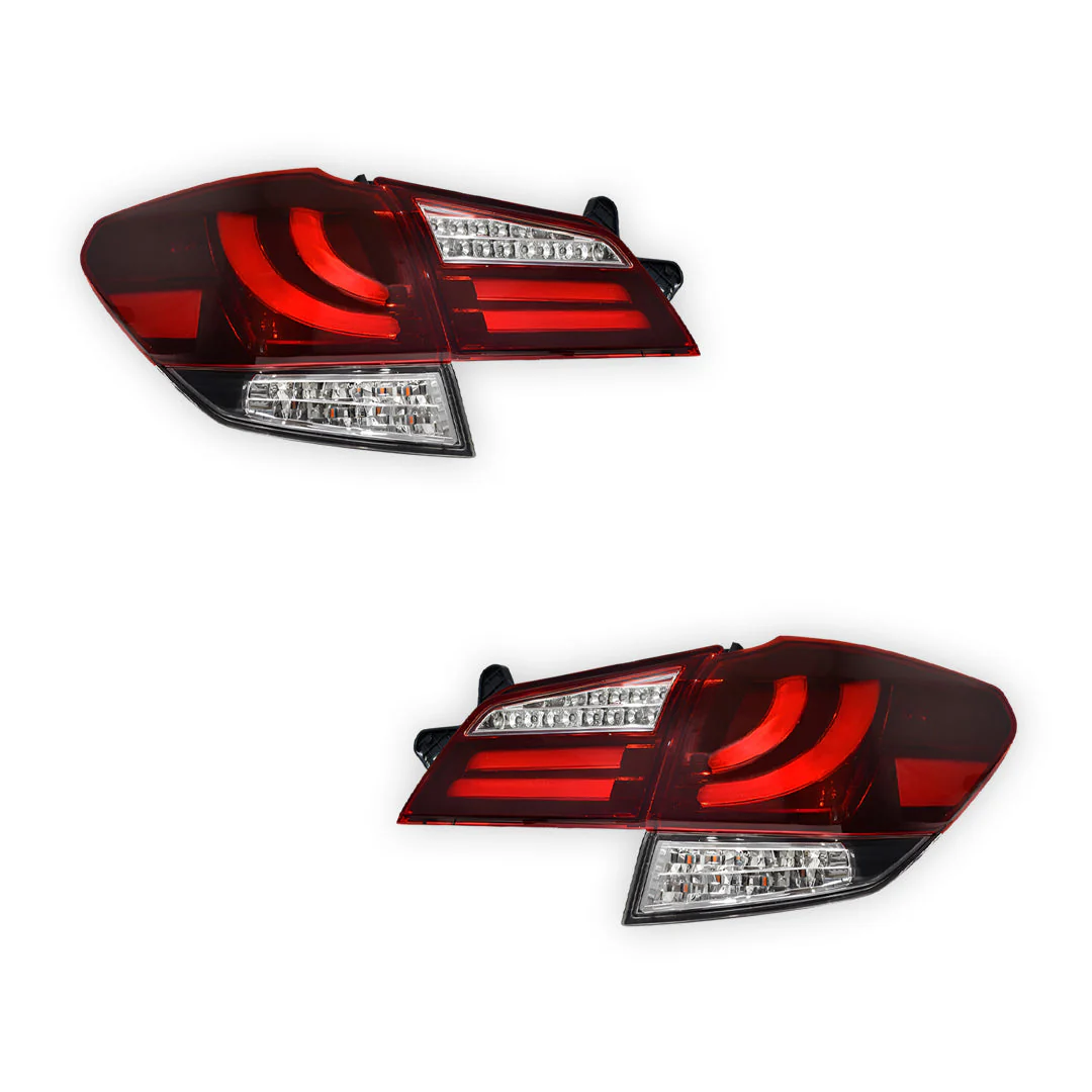 Subaru Outback BR GEN 4 (2009 - 2014) Crystal-Eye Clear Red Sequential Full LED Tail Lights LH + RH - Image 6