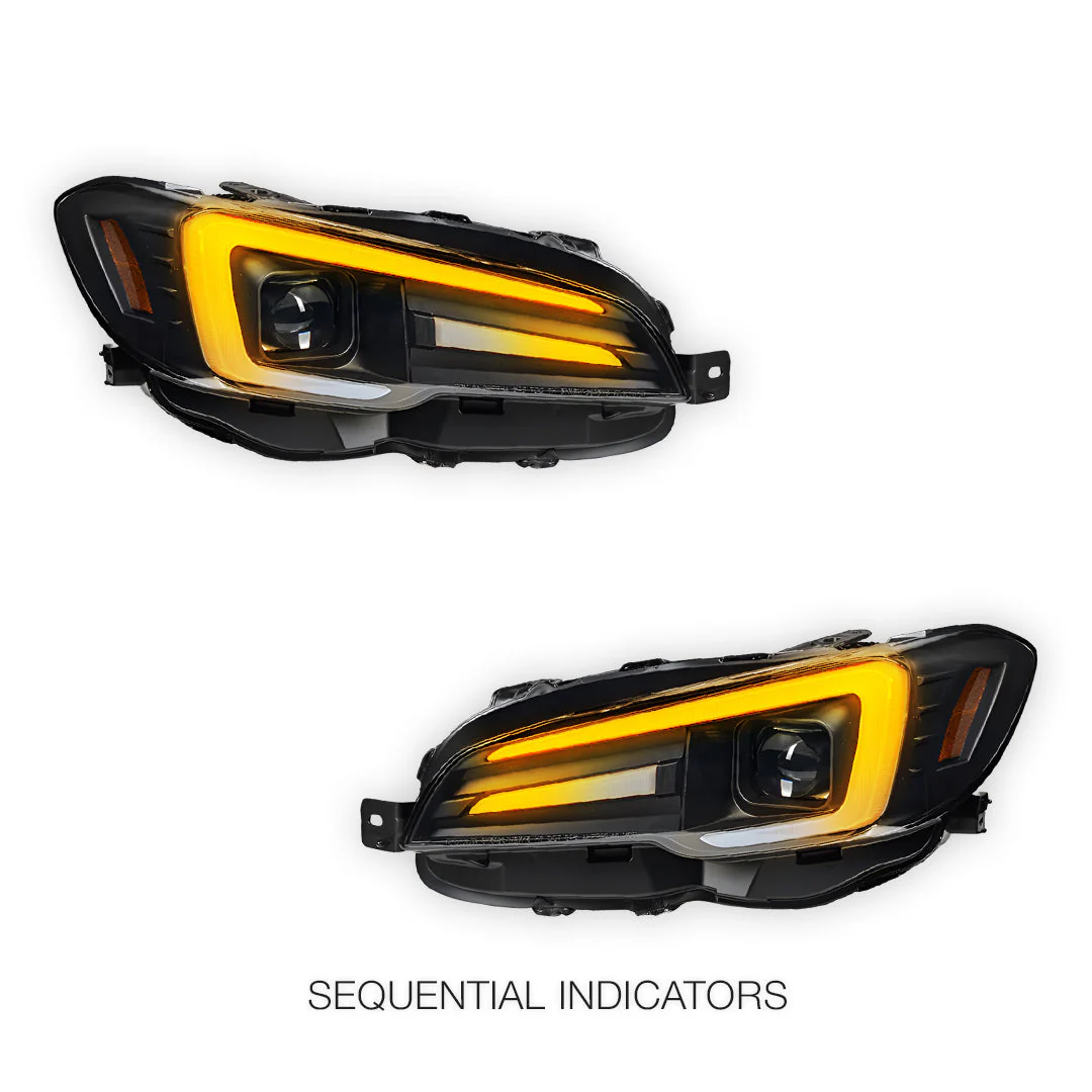 Subaru WRX VA STI (2014 - 2021) Full LED DRL & Sequential Indicator Projector Headlights LH + RH - Image 3