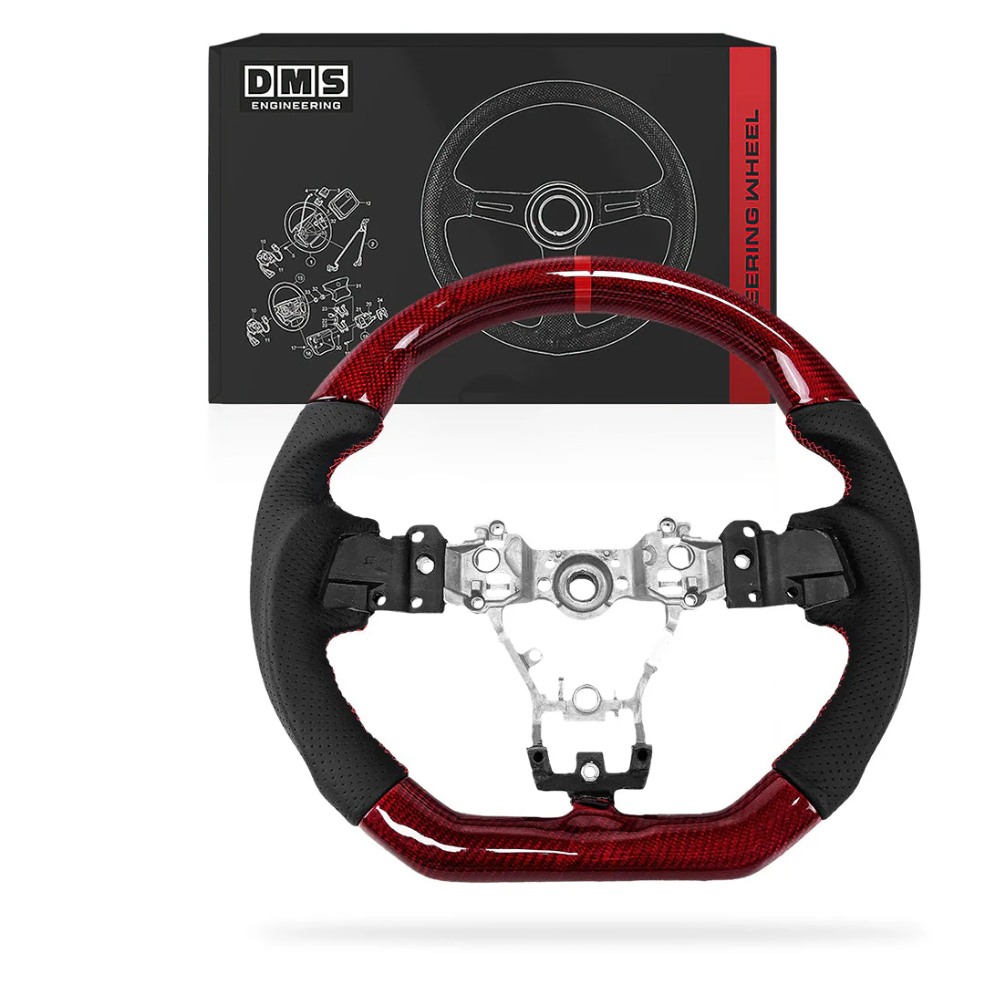 Subaru WRX VA (2015 - 2021) Carbon Fiber Red Line / Red Stitching Steering Wheel