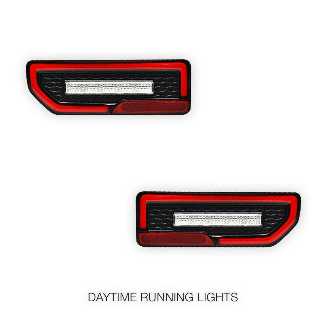 Suzuki Jimny JB74 (2019 - 2024) JDM Clear Red Sequential LED Tail Lights LH + RH - Image 2