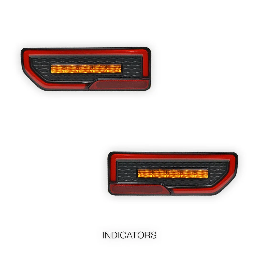Suzuki Jimny JB74 (2019 - 2024) JDM Clear Red Sequential LED Tail Lights LH + RH - Image 3