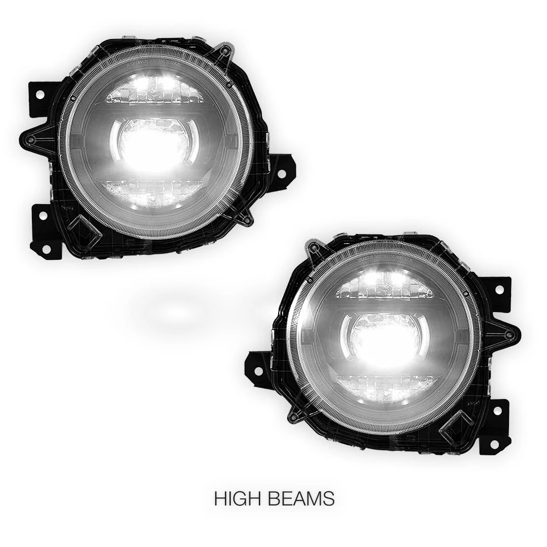Suzuki Jimny JB74 (2019 - 2025) AMG G63 Style LED DRL Projector Headlights LH + RH - Image 2