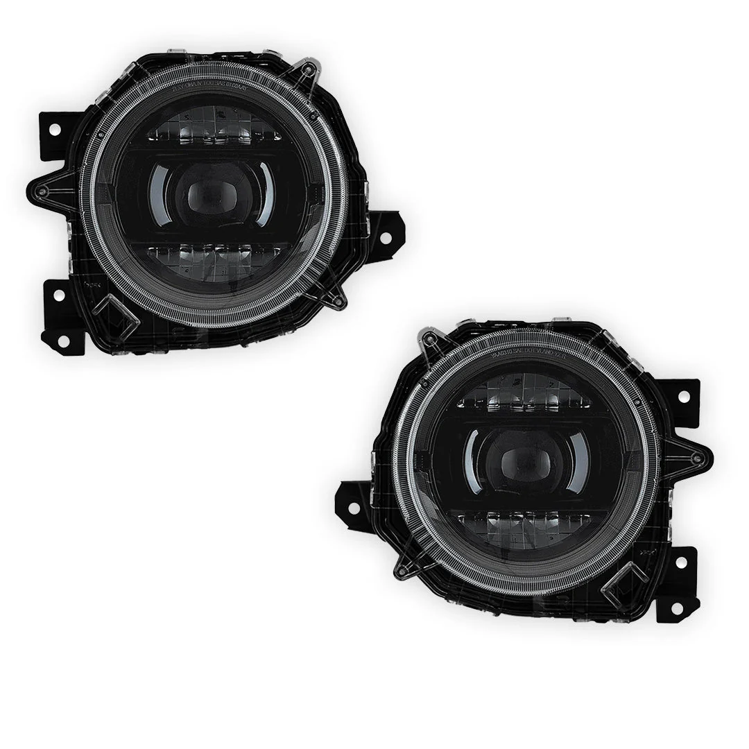 Suzuki Jimny JB74 (2019 - 2025) AMG G63 Style LED DRL Projector Headlights LH + RH - Image 5